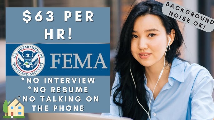 FEMA is Hiring Remote! $63 Per Hour | No Interview No Phone Remote Work From Home Jobs