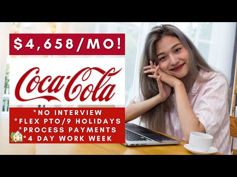 Coca Cola is Hiring Remote Again! + No Interview Work From Home Job 2025 – Process Payments