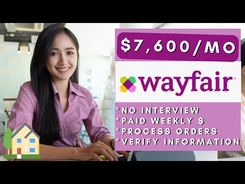 Wayfair is Hiring Remote! + Paid Weekly No Interview Work From Home Jobs 2025 – Process Orders