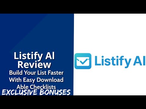 Listify Al Review | Build Your List Faster With Easy Downloadable Checklists | Exclusive Bonuses