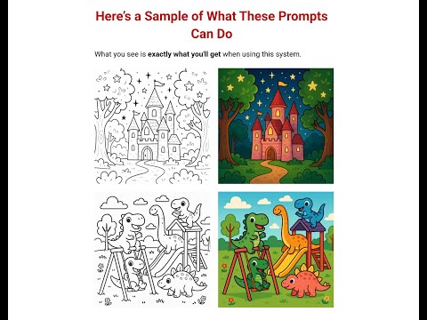 328 Prompts for Coloring Pages with Full-Color Versions Review Get $25K Bonuses + OTO Upsells