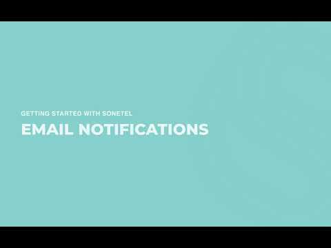 Manage your email notification settings in Sonetel