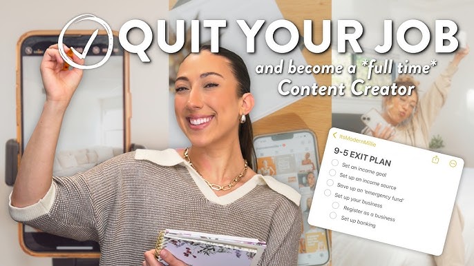 You’re going to quit your job to create content full-time & here’s exactly how you’re going to do it