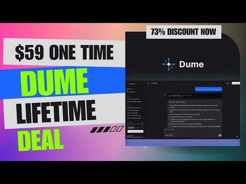 🔥😍Dume Lifetime Deal | Say Goodbye to Task Overload | $59 Lifetime Deal |73% Off Now