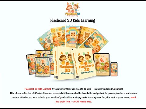 Flashcard 3D Kids Learning Review Get $25K Bonuses | Flashcard 3D Kids Learning Discount