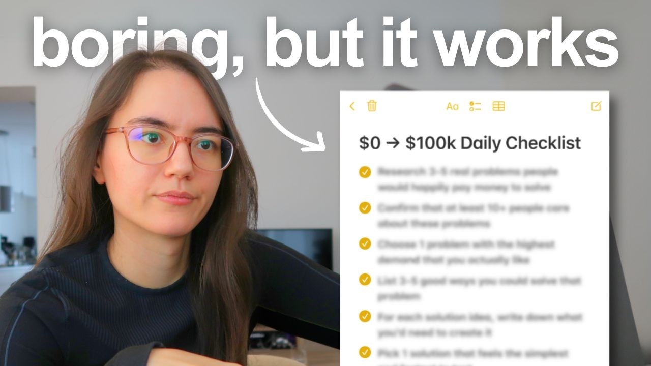 a daily checklist to get your business from $0 to $100K/year