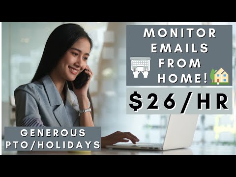 MONITOR EMAILS FROM HOME | REMOTE WORK FROM HOME JOBS 2025