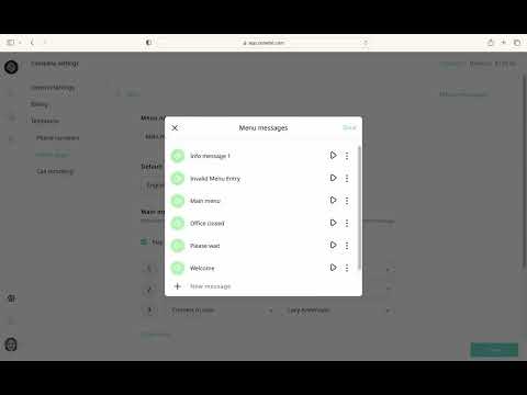 Create and manage IVR menus