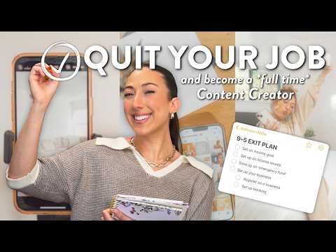 You're going to quit your job to create content full-time & here's exactly how you're going to do it