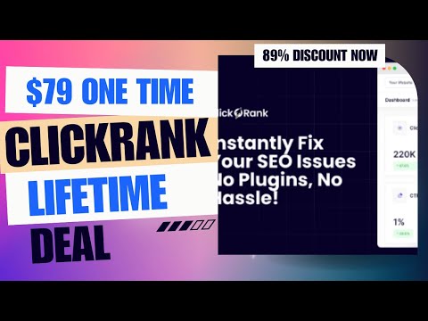 😱⚡ClickRank Lifetime Deal | Stop Wasting Time on SEO Plugins | $79 Lifetime Deal |89% Off Now