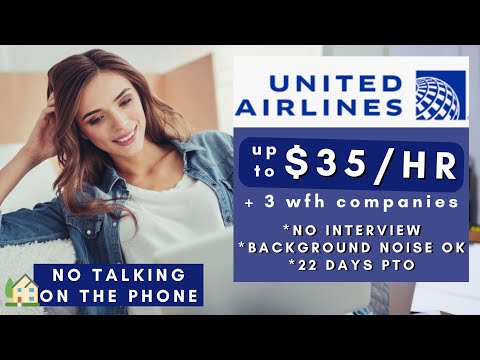United Airlines is Hiring Remote + No Interview  No Phone Work From Home Jobs 2025