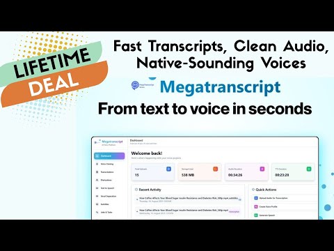 MegaTranscript Lifetime Deal – Secure, Multi-Language Transcription Tools
