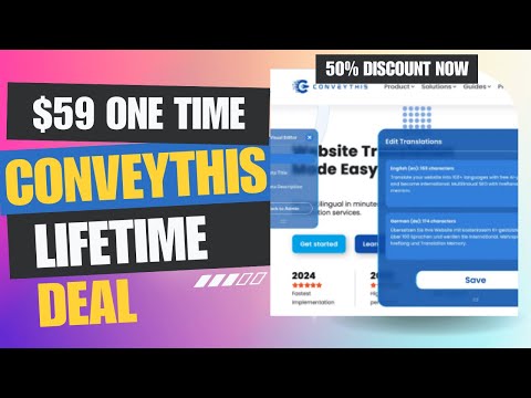📈🔥ConveyThis Lifetime Deal | Stop Losing Global Customers | $59 Lifetime Deal |50% Off Now