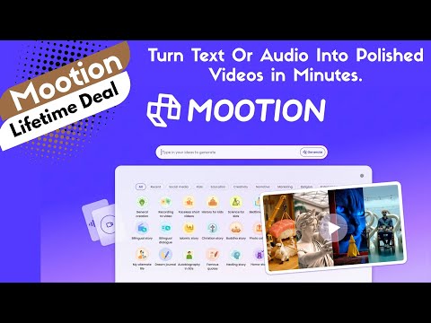 Mootion Lifetime Deal – Auto-Generate Professional Videos In Minutes