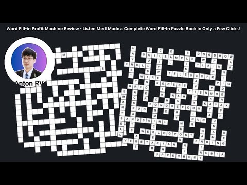 Word Fill-in Profit Machine Video+Review – Listen Me: I Made a Complete Word Fill-In Puzzle Book