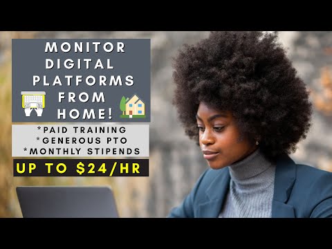 MONITOR DIGITAL PLATFORMS FROM HOME | PAID TRAINING | REMOTE WORK FROM HOME JOBS 2025