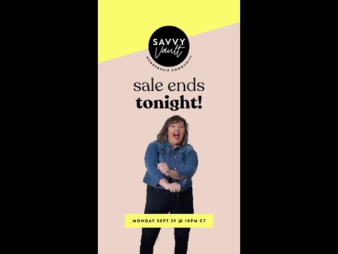 Today’s the LAST day to join SavvyVault during our Fall Sale!