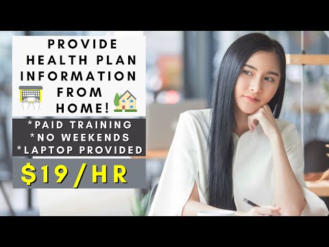 PROVIDE HEALTH PLAN INFORMATION FROM HOME | NO WEEKENDS | REMOTE WORK FROM HOME JOBS 2025