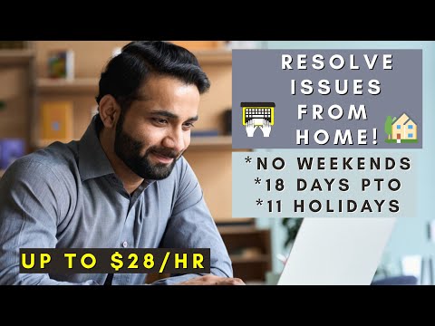 RESOLVE ISSUES FROM HOME | NO WEEKENDS | REMOTE WORK FROM HOME JOBS 2025