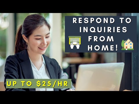 RESPOND TO INQUIRIES FROM HOME | REMOTE WORK FROM HOME JOBS 2025