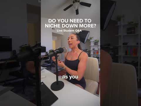 “I haven’t started posting because I don’t know if I’m niched down enough.”