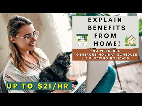 EXPLAIN BENEFITS FROM HOME | NO WEEKENDS | REMOTE WORK FROM HOME JOBS 2025