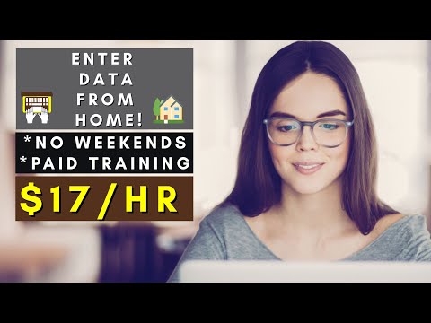 ENTER DATA FROM HOME | NO WEEKENDS | PAID TRAINING | REMOTE WORK FROM HOME JOBS 2925