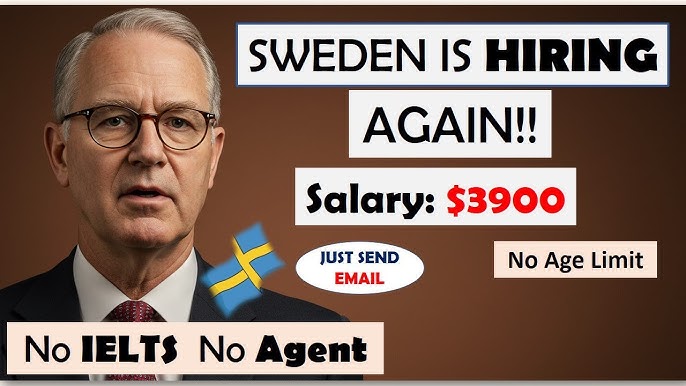 No IELTS | No Agent | Earn $3,900/Month in Sweden | Sweden Work Visa 2025