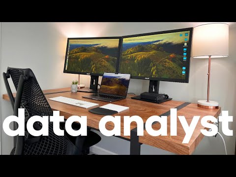 Remote data analyst desk setup (work from home)