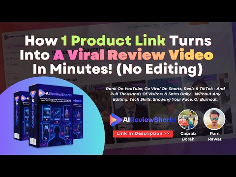 AI ReviewShorts Demo: How 1 Product Link Turns Into a Viral Review Video in Minutes! (No Editing)