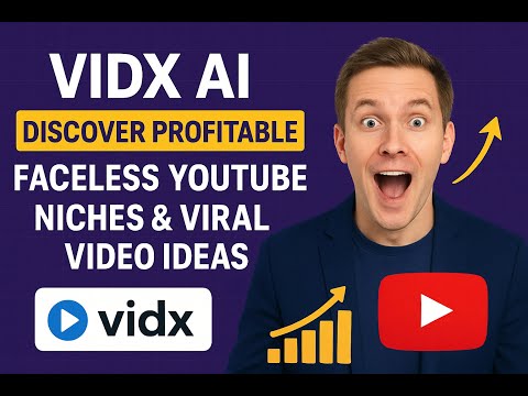 Vidx AI: Discover Profitable Faceless YouTube Niches & Viral Video Ideas Using AI!