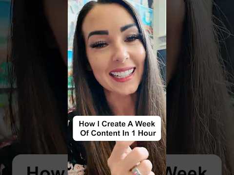How I Create A Week Of Content In 1 Hour
