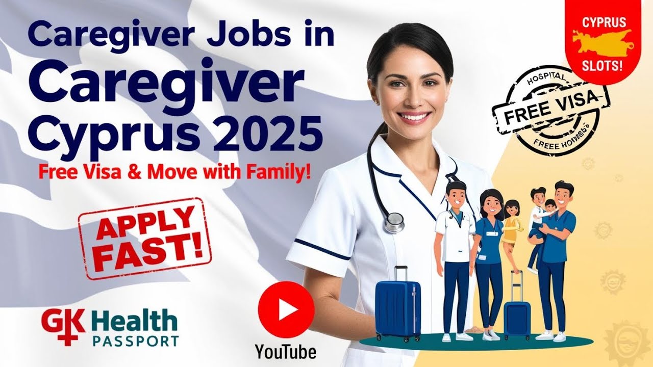Caregiver Jobs in Cyprus 🇨🇾2025 | Earn €3,500/Month with Free Visa & Family Relocation!” Month)