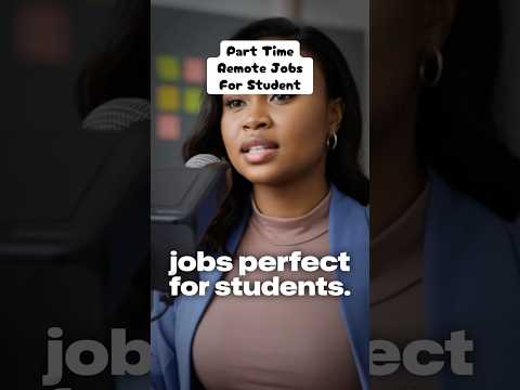 Part Time Remote Jobs For Students #wfh #students #sidehustle