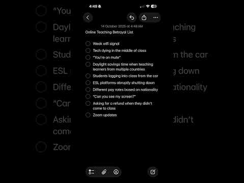 Online Teaching Betrayal List
