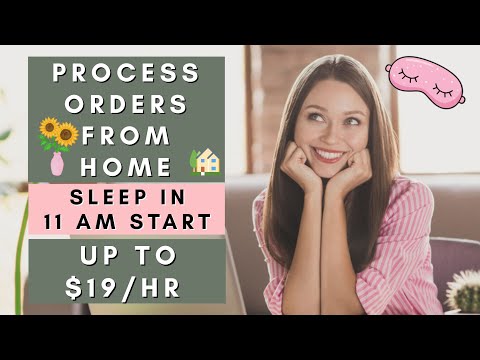 Sleep in Late! Process Orders From Home | Remote Work From Home Jobs 2026