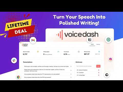 VoiceDash Lifetime Deal – Instantly Turn Your Voice into Polished, Ready-to-Send Text