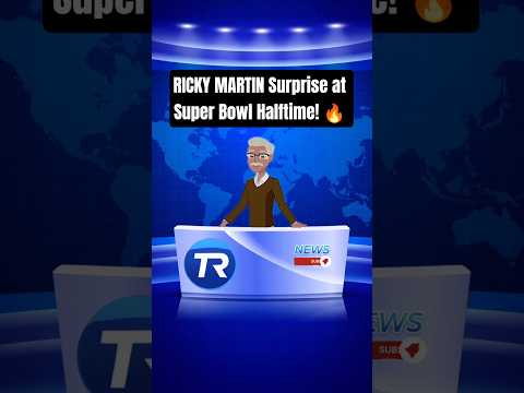 RICKY MARTIN Surprise at Super Bowl Halftime! 🔥 #shorts